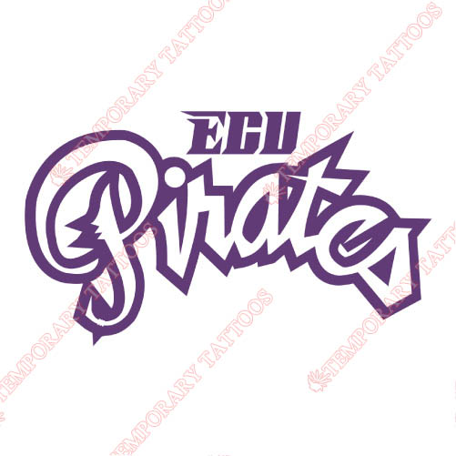 East Carolina Pirates Customize Temporary Tattoos Stickers NO.4308
